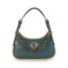 Bolsa Satchel Cloe Cadena Acrílica Carey color Verde