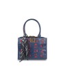 Bolsa Satchel con Mascada color Azul Marino