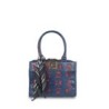 Bolsa Satchel con Mascada color Azul Marino