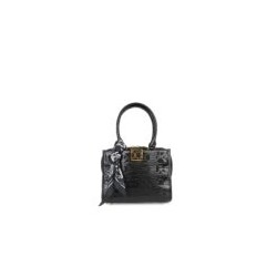 Bolsa Satchel con Mascada color Negro